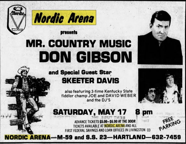 Nordic Ice Arena - May 1975 Don Gibson Concert (newer photo)